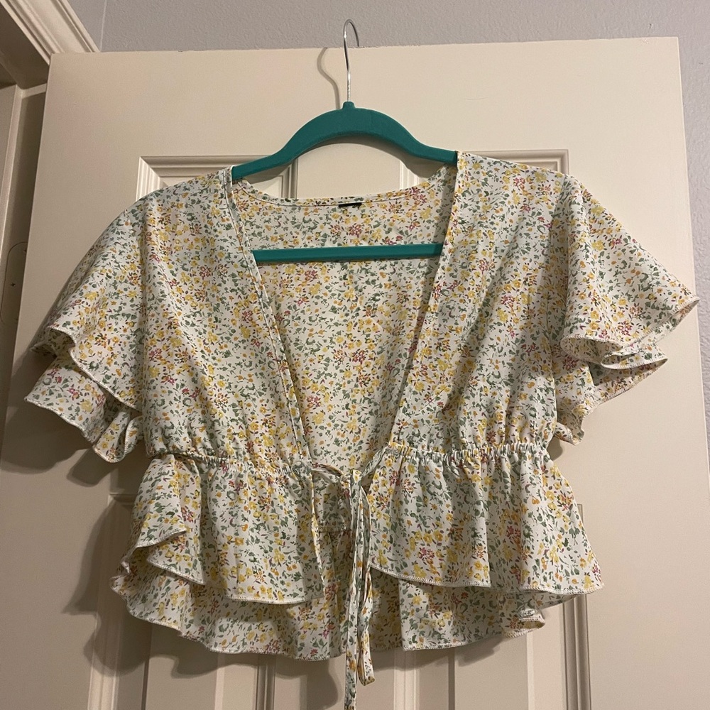 Floral Tie Top
